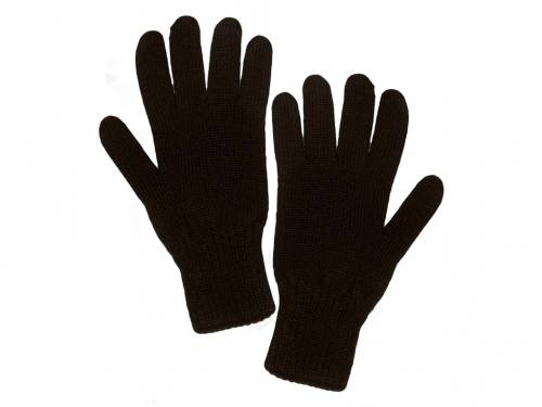 Мужские перчатки жаккардовой вязки однотонные