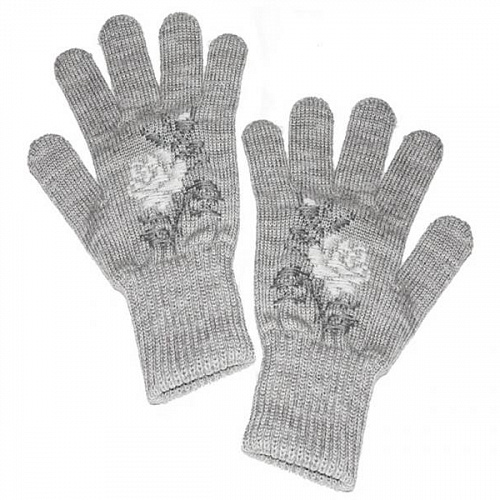 Женские перчатки с ручной вышивкой 