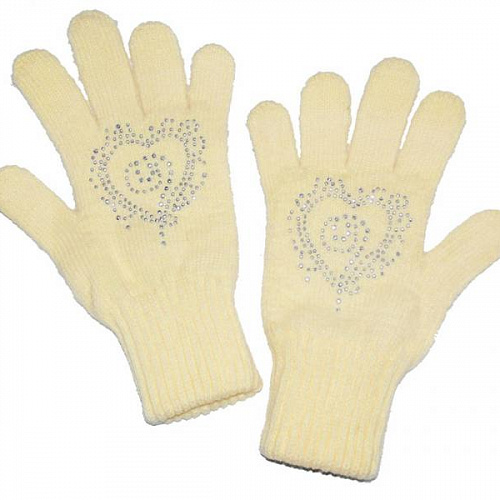 Женские перчатки жаккардовой вязки 